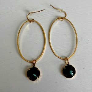 Emerald and Gold Earrings